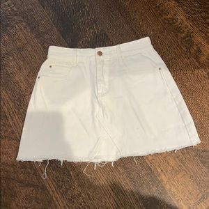 White jeans skirt